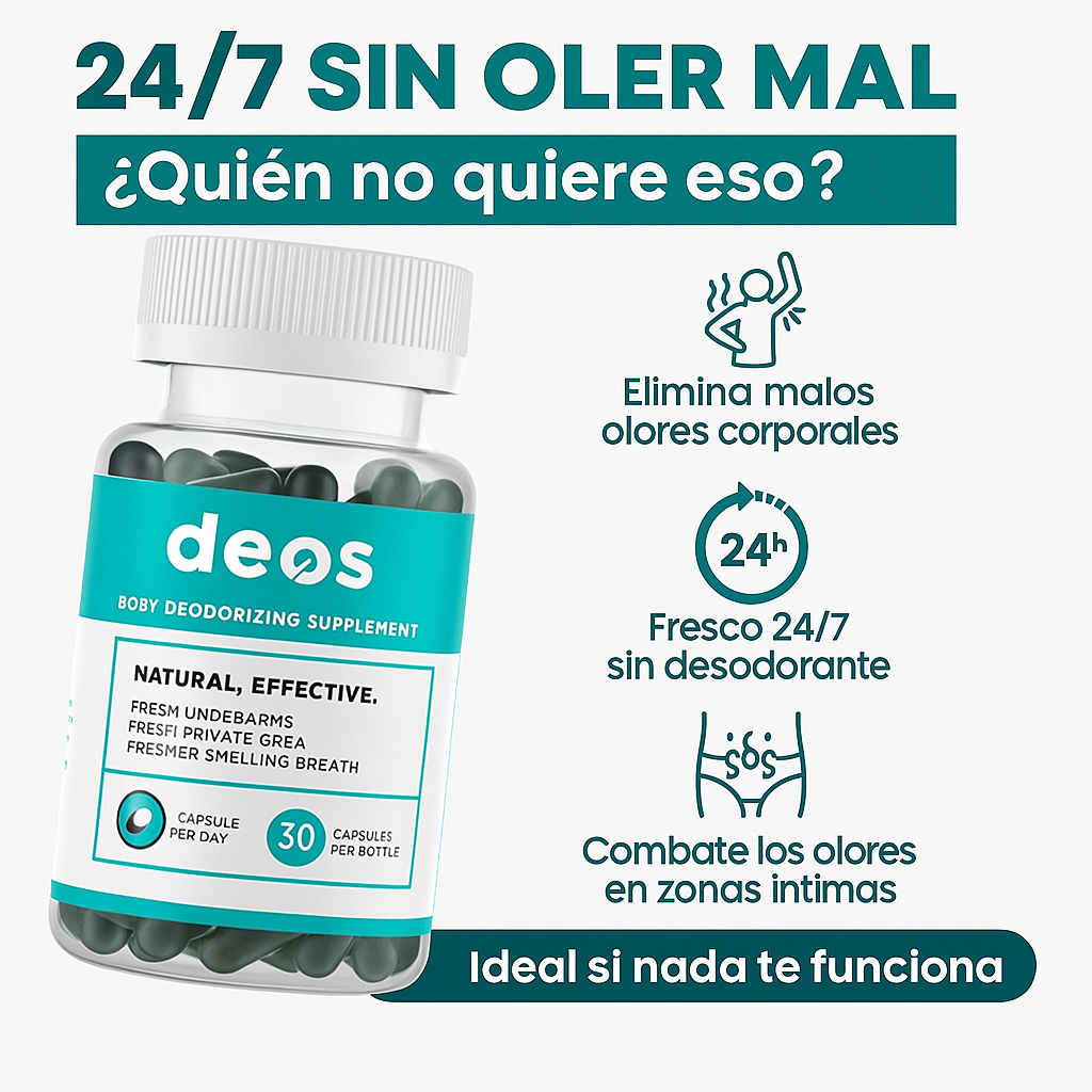 DEOS / Elimina mal olor - 30 Cápsulas